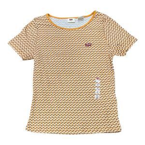 Levi’s Orange Geometric Micro Rib Tee S